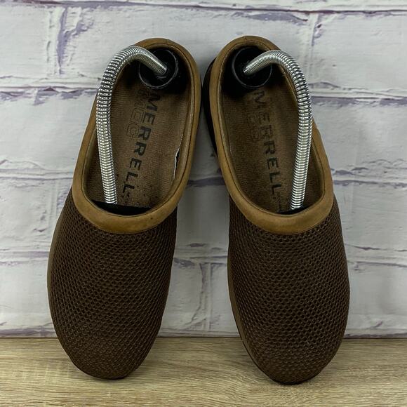 Merrell Encore Bypass 2 Brown Mesh Clogs Women's Size 7 Comfort Slip On Shoes - Picture 6 of 8